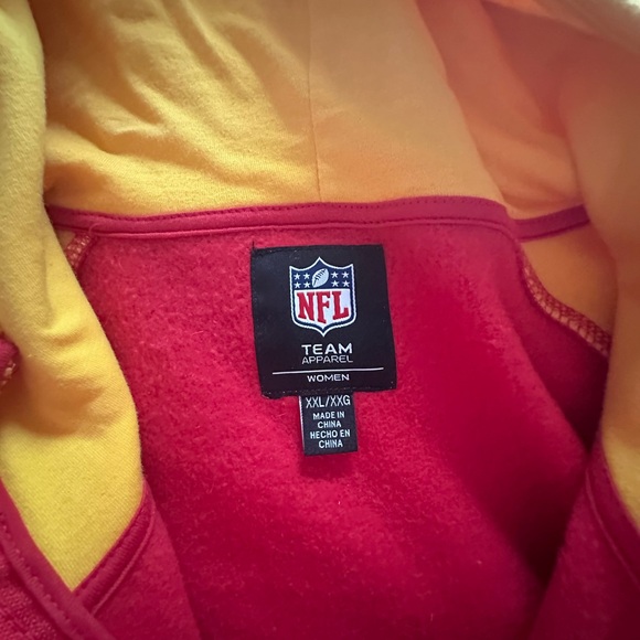 NFL Chiefs Red and Yellow Ladies Zip Up Hoodie XXL - Picture 4 of 6